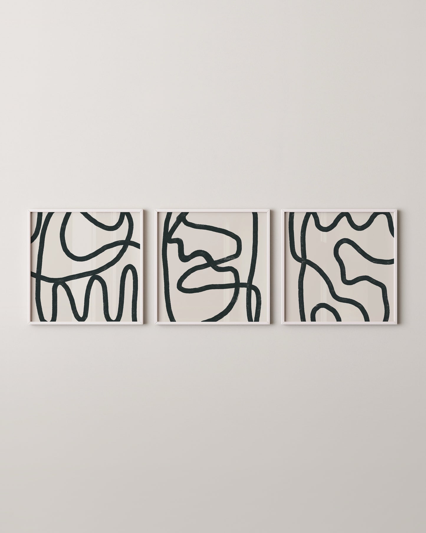 Minimal Line Set of 3 | Square Print Set