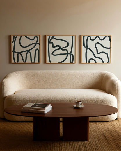 Minimal Line Set of 3 | Square Print Set