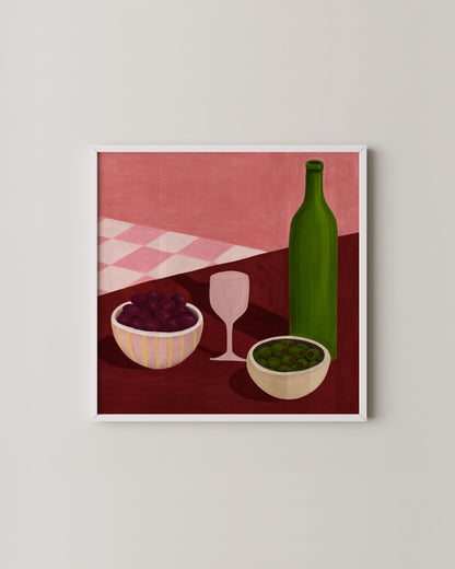 Grapes & Olives Print | Kitchen Wall Art