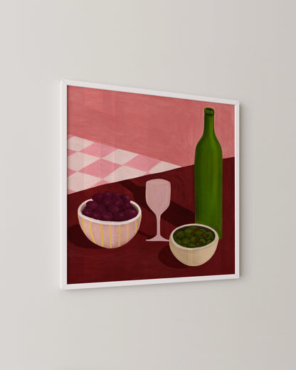 Grapes & Olives Print | Kitchen Wall Art