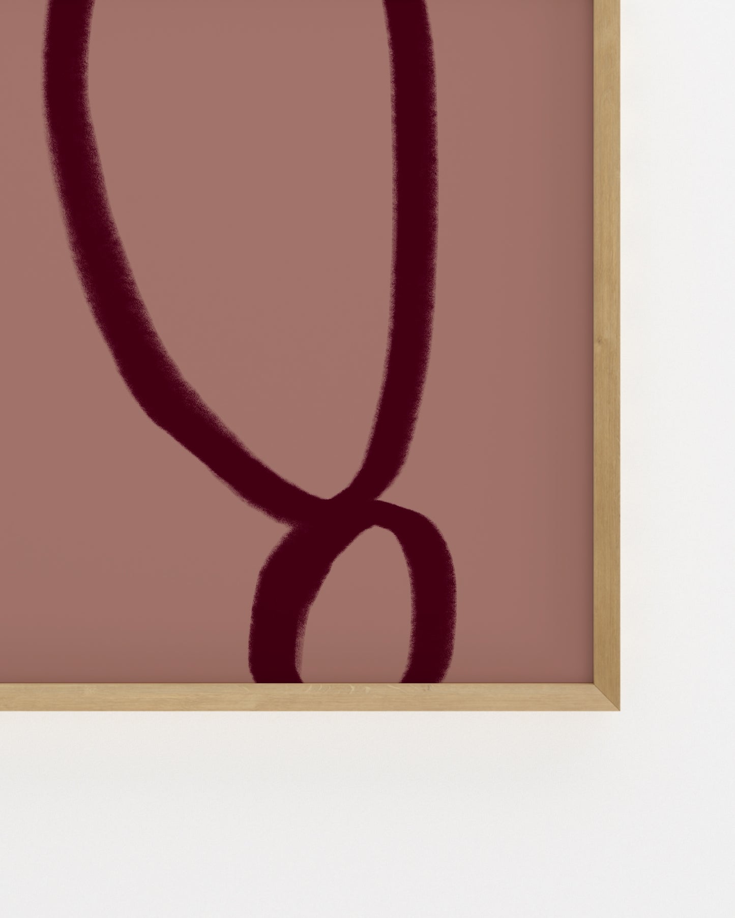 Line & Loop. Burgundy Pink-printable wall art by Paperhus