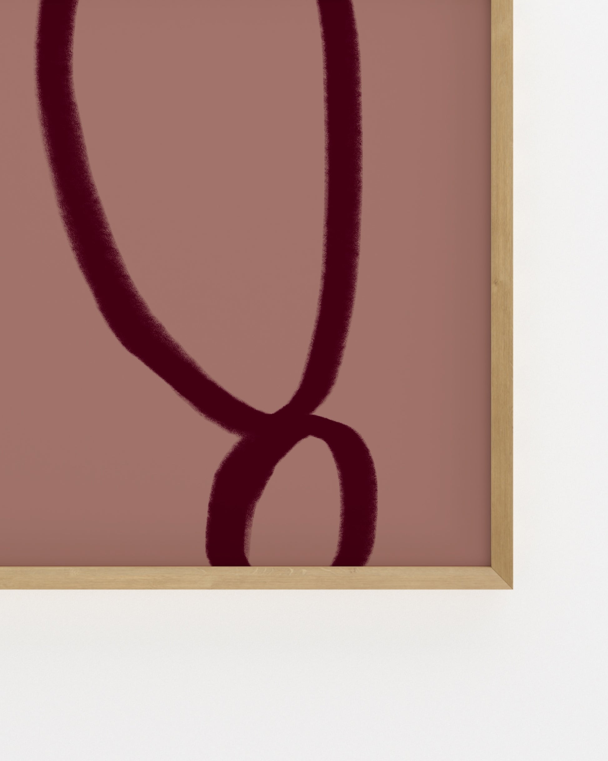 Line & Loop. Burgundy Pink-printable wall art by Paperhus