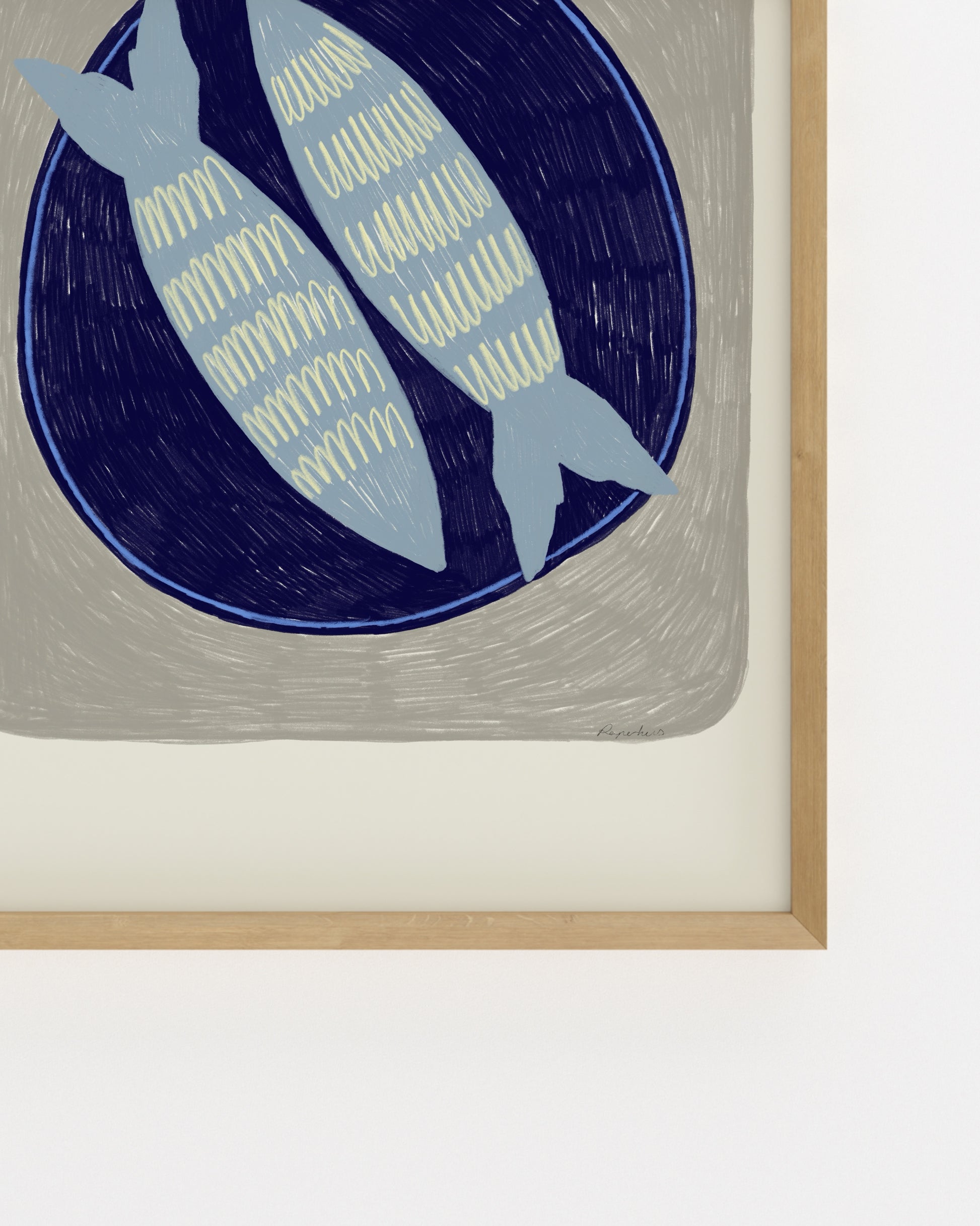 The Dining Room. Blue Fish-printable wall art by Paperhus