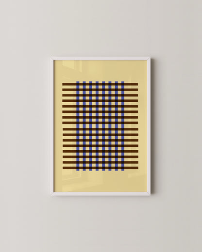 Geometric Grid Print | Abstract Wall Art