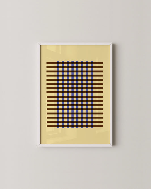 Geometric Grid Print | Abstract Wall Art
