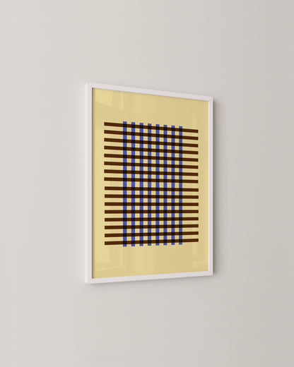 Geometric Grid Print | Abstract Wall Art