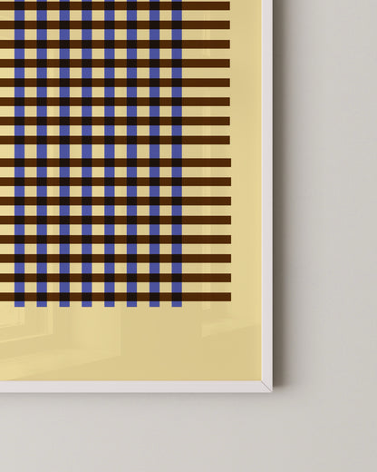 Geometric Grid Print | Abstract Wall Art