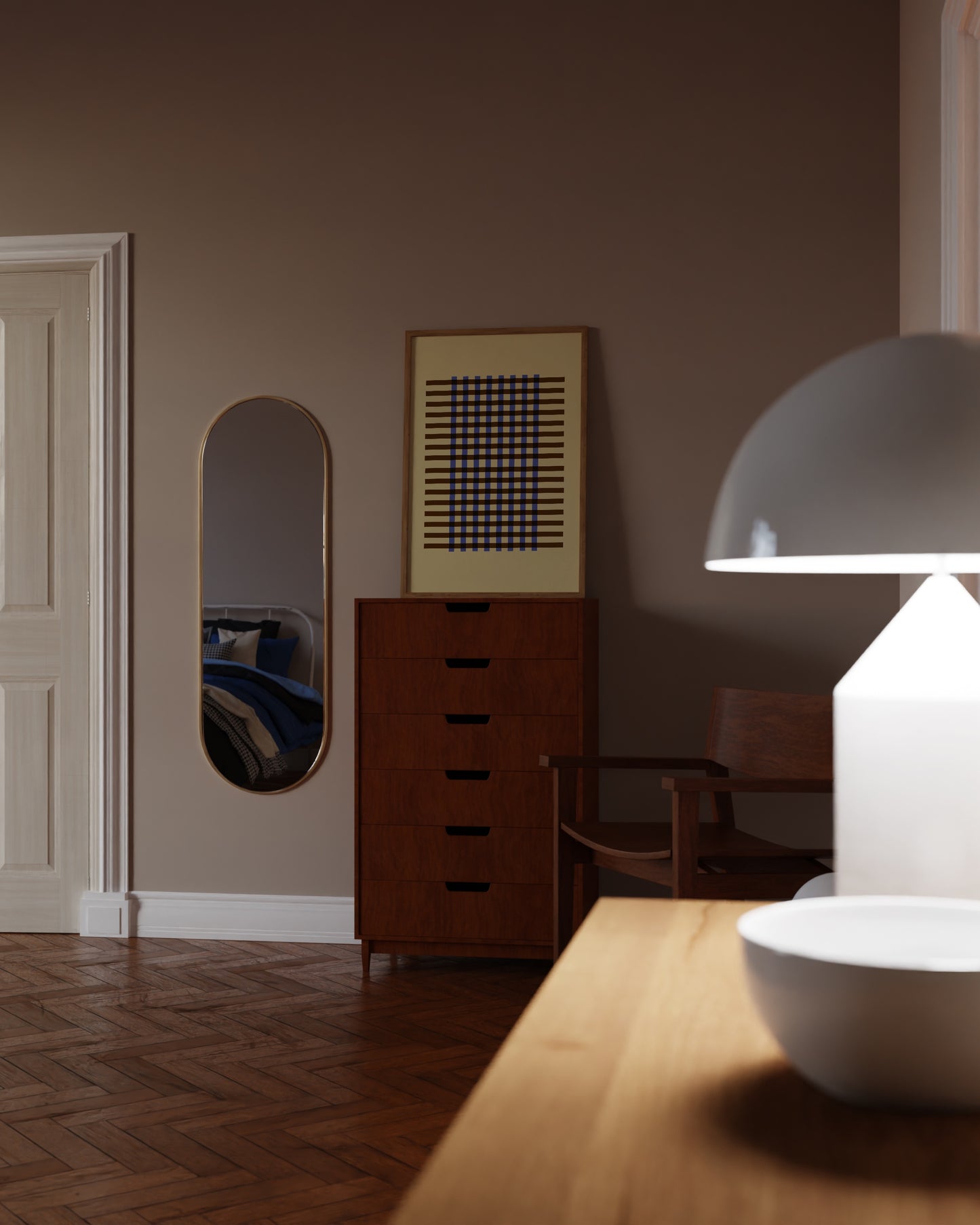 Geometric Grid Print | Abstract Wall Art