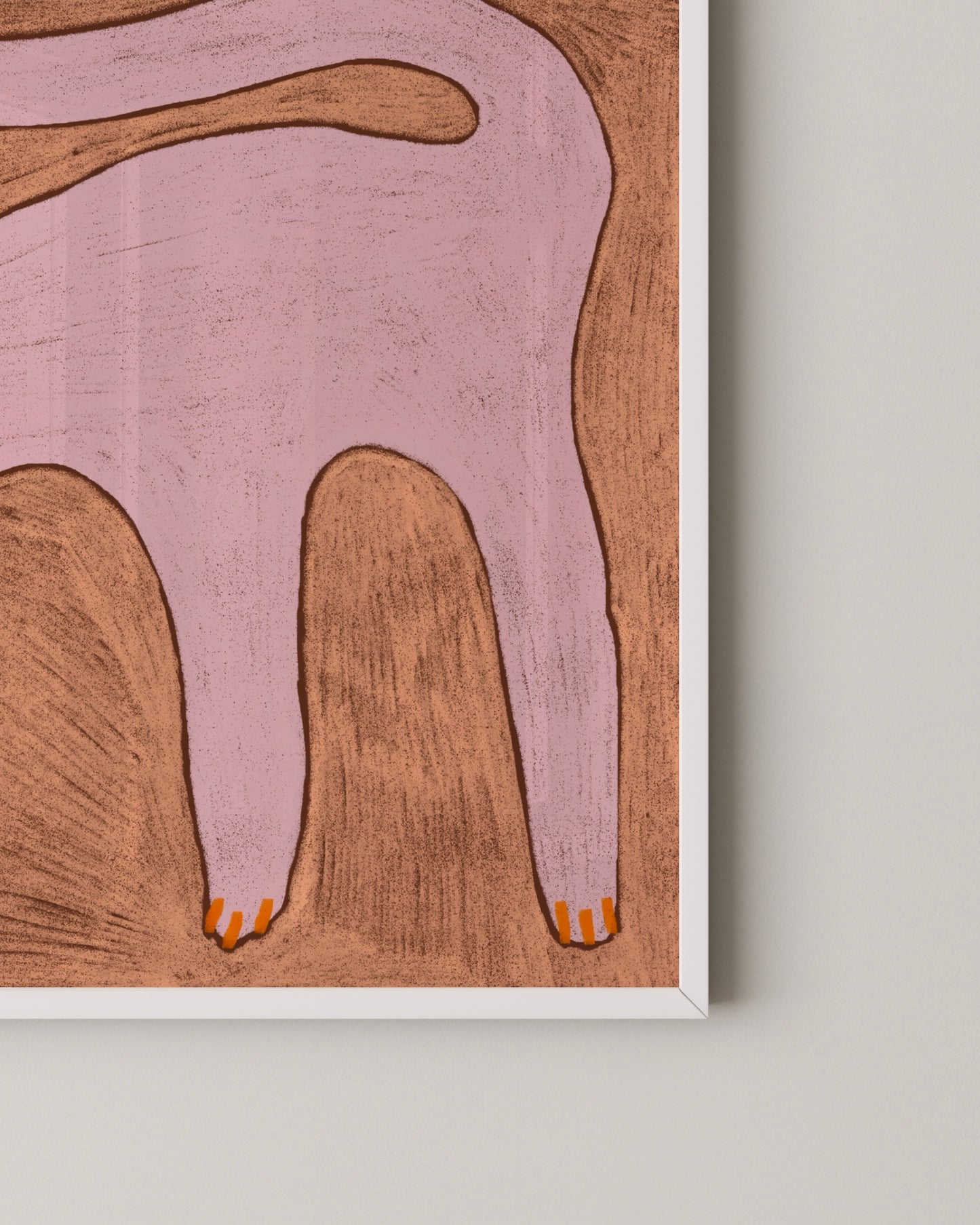 Pink Cat Print | Eclectic Wall Art