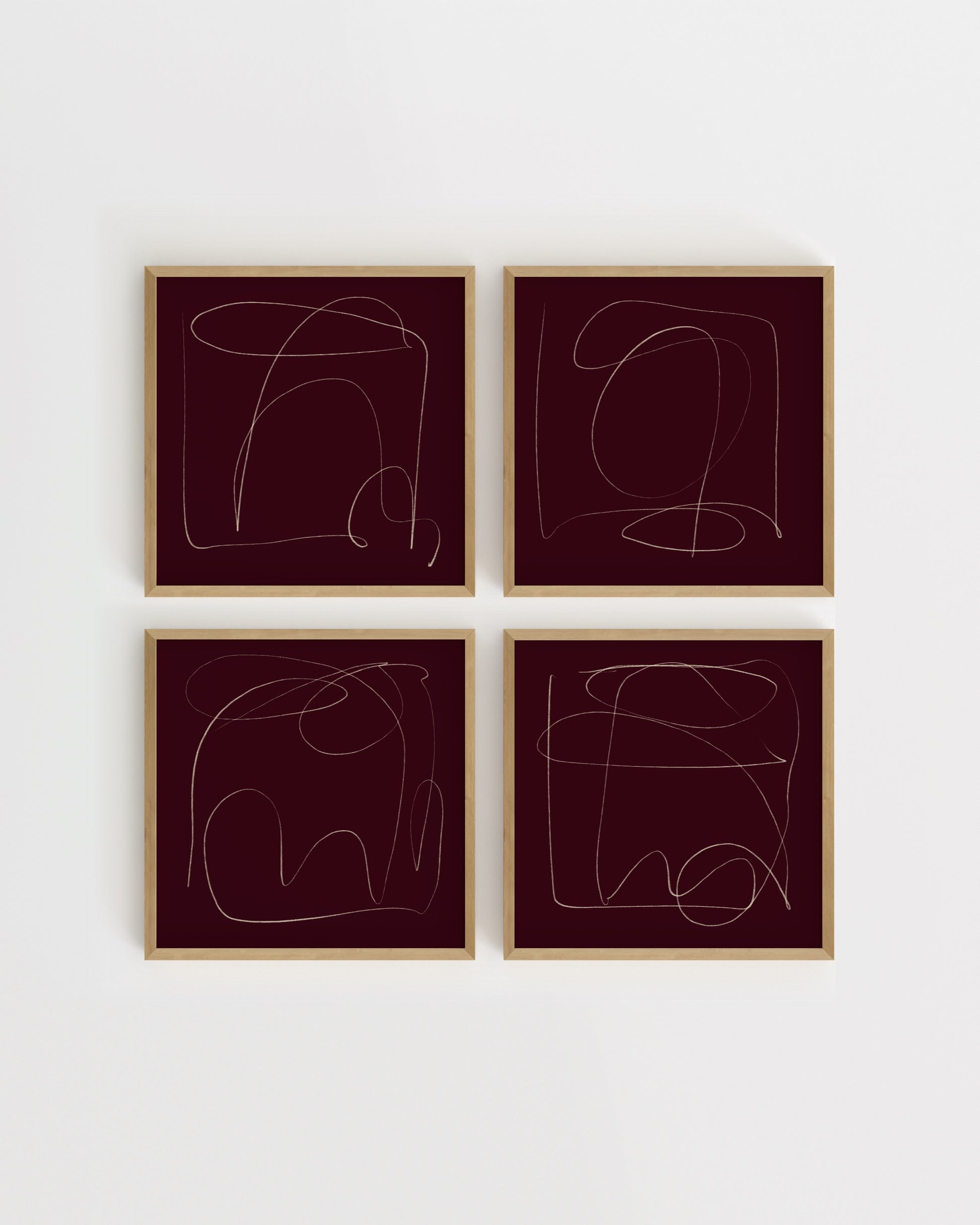 Square Gallery Set Of 4-printable wall art by Paperhus