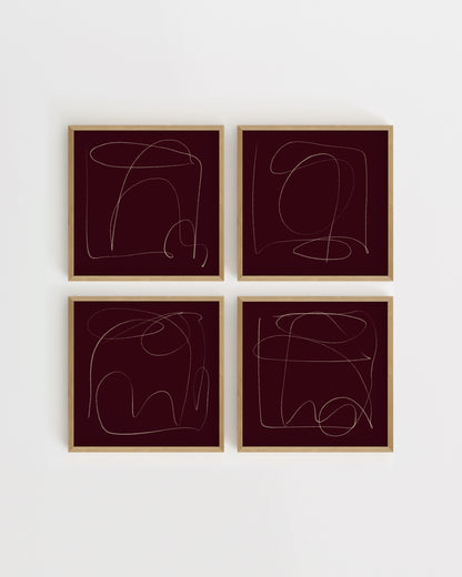 Square Gallery Set Of 4-printable wall art by Paperhus