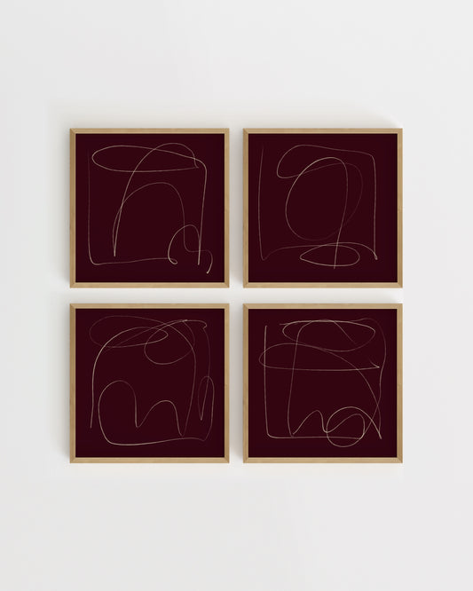 Square Gallery Set Of 4-printable wall art by Paperhus