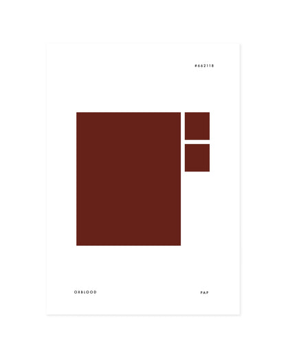 Colour Palette. Oxblood printable wall art by Paperhus