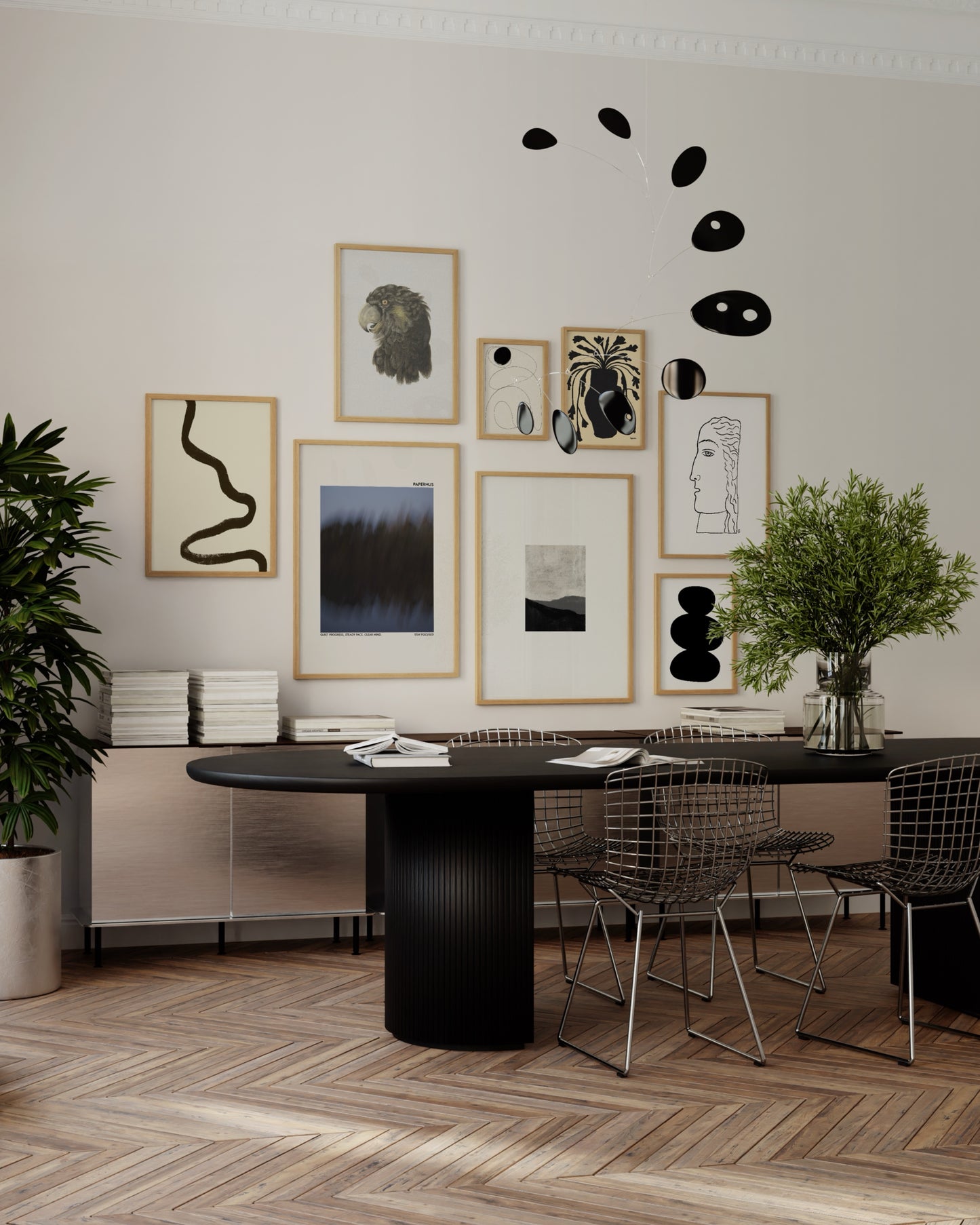 Gallery Wall Set of 8 | Minimal Monochrome Wall Art for Modern Homes