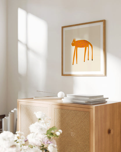 Cat Illustration Printable Wall Art | Digital Download printable wall art by Paperhus