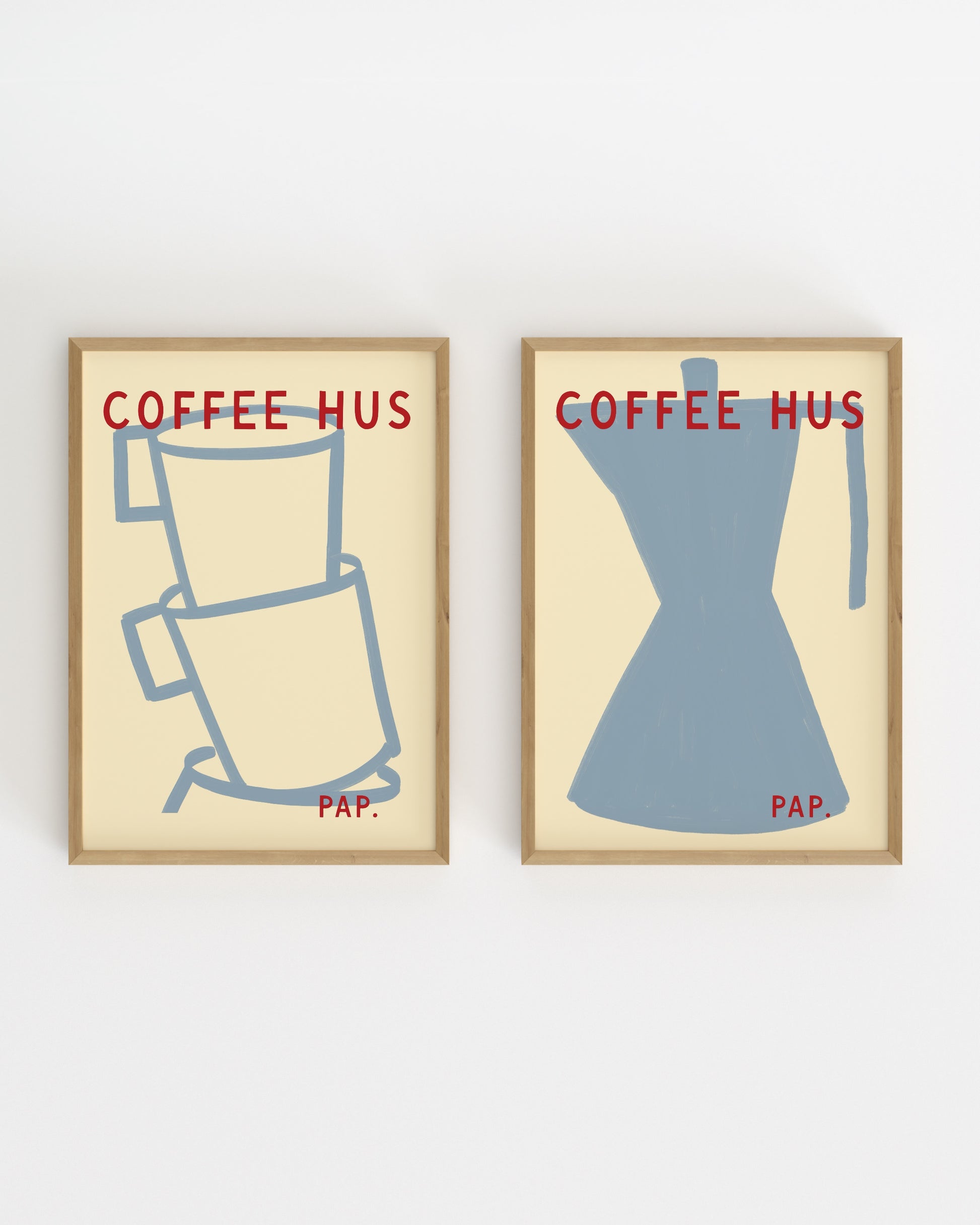 Coffee Hus. Print Set Of 2- Printable Wall Art - Digital Downloads By Paperhus
