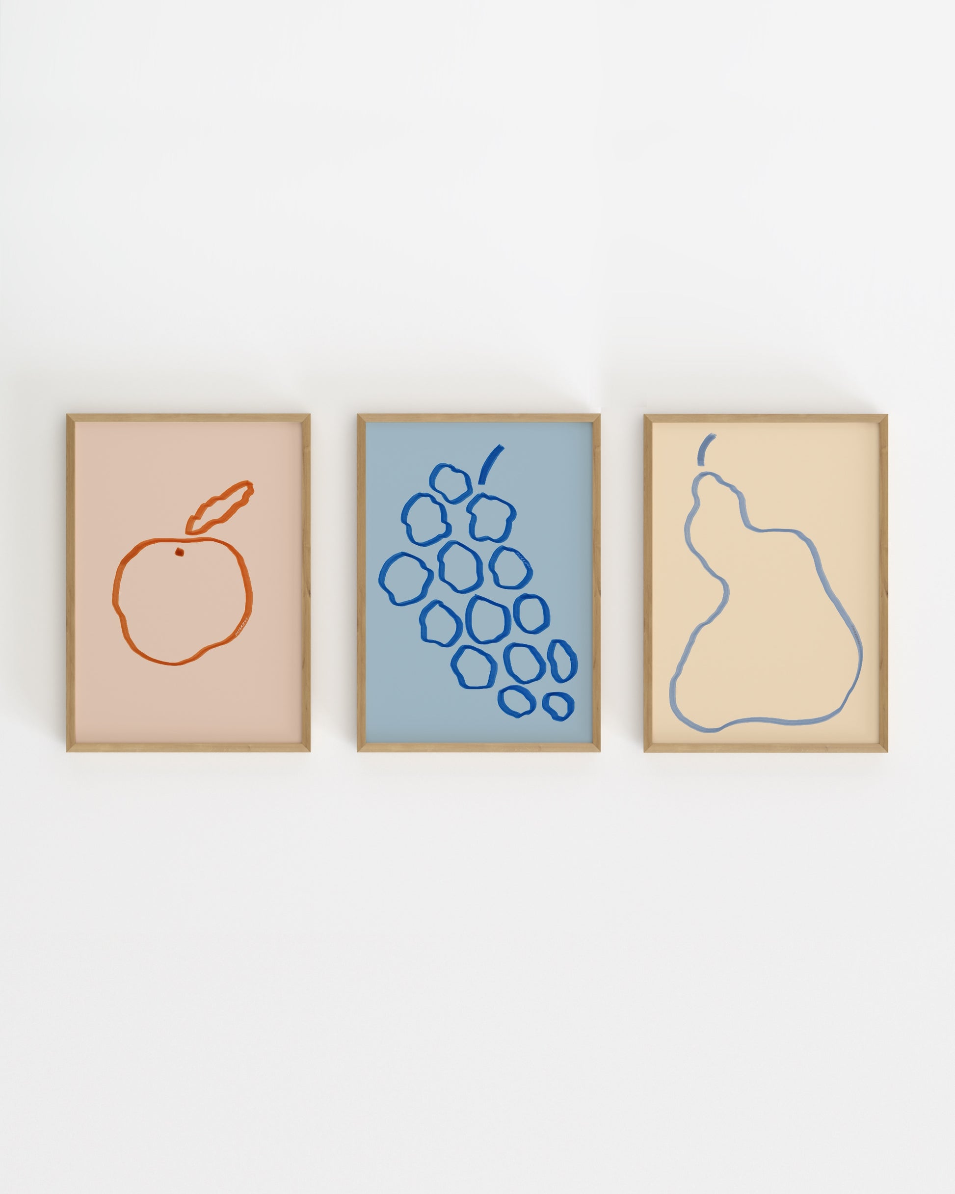 Fruity Edit. Print Set Of 3- Printable Wall Art - Digital Downloads By Paperhus
