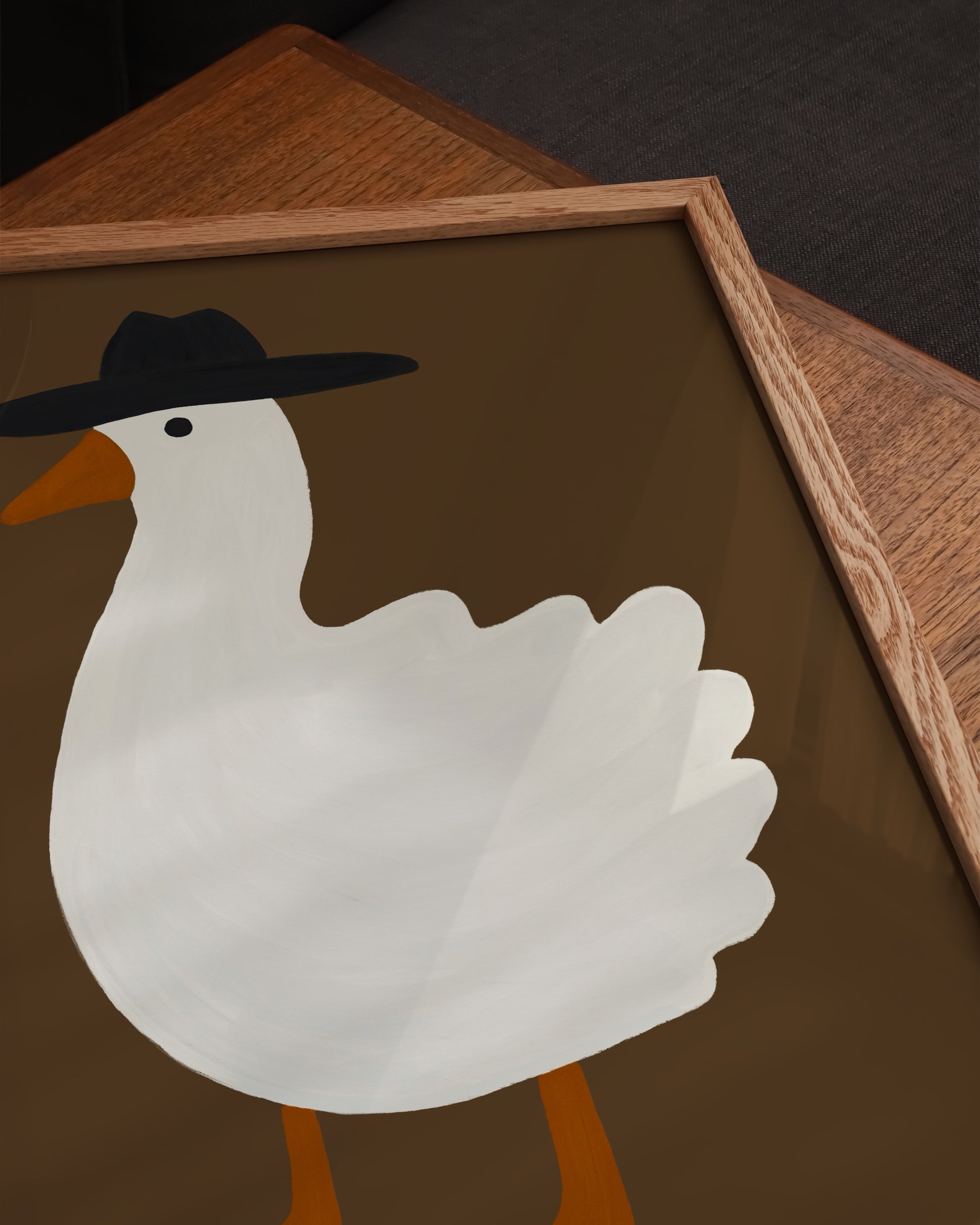 Goose In A Hat printable wall art by Paperhus