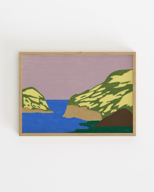 Coastal landscape printable wall art 