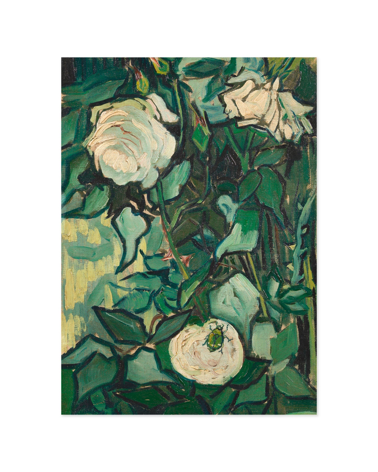 Van Gogh. White Roses printable wall art by Paperhus