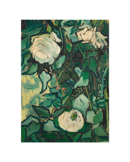 Van Gogh. White Roses printable wall art by Paperhus