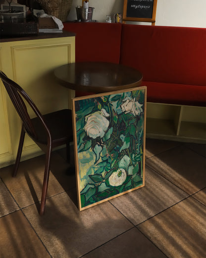 Van Gogh. White Roses printable wall art by Paperhus