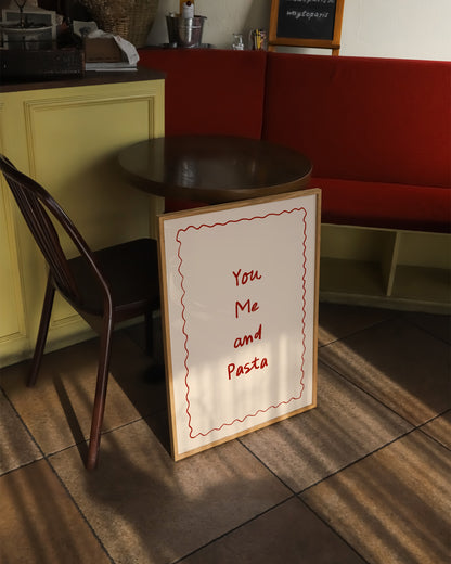You Me Pasta printable wall art by Paperhus
